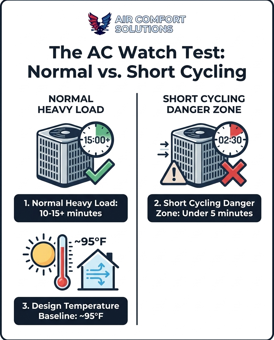 The AC Watch Test: Normal vs. Short Cycling