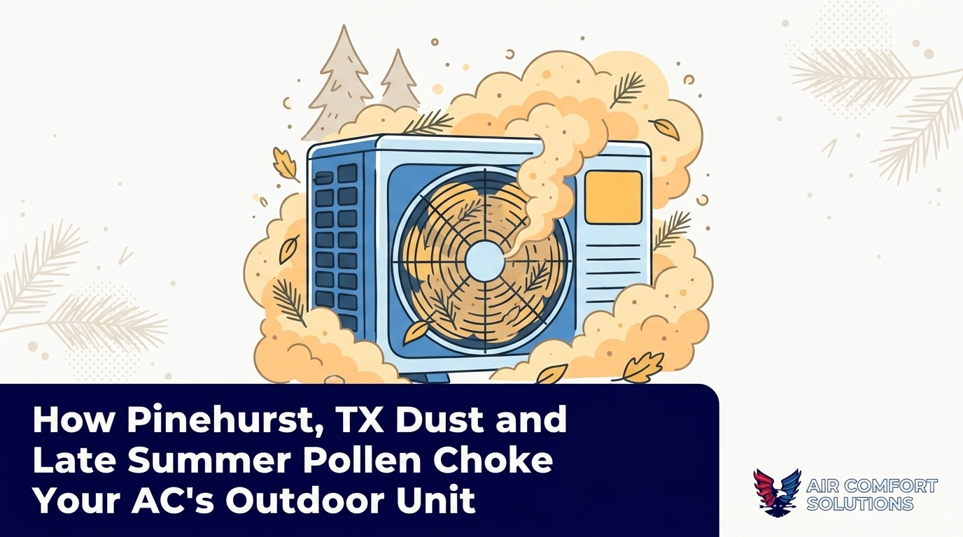 How Pinehurst Dust and Late Summer Pollen Choke Your Outdoor Unit
