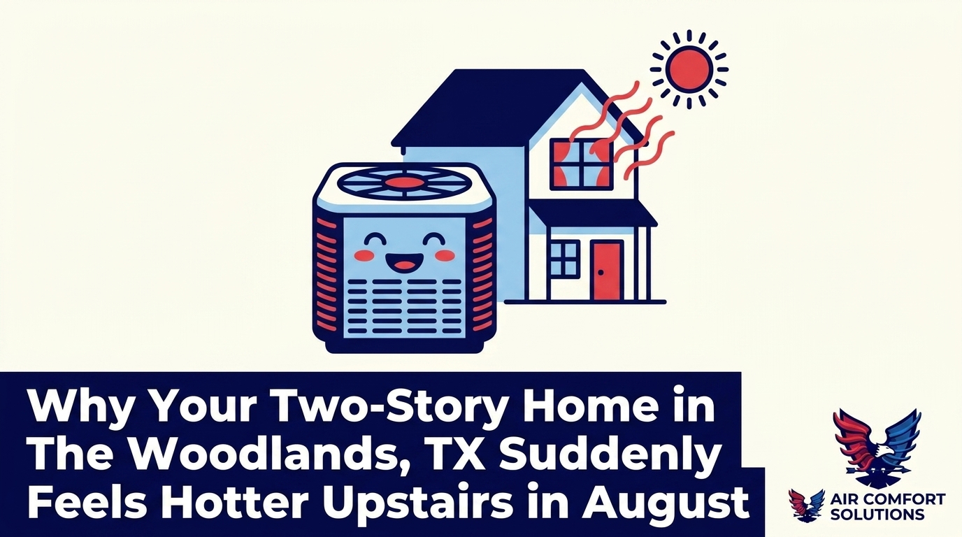 Why Your Two-Story Home in The Woodlands Suddenly Feels Hotter Upstairs in August