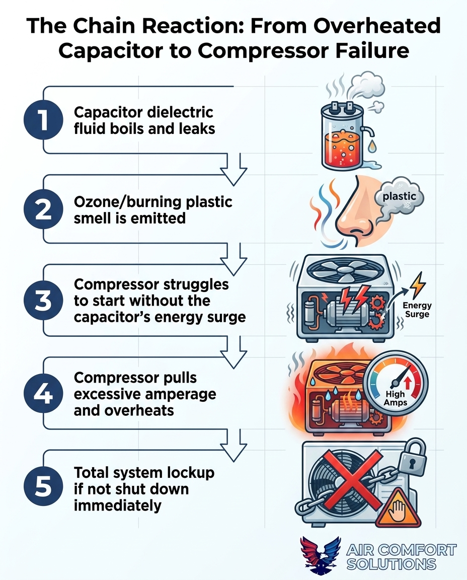 The Chain Reaction: From Overheated Capacitor to Compressor Failure