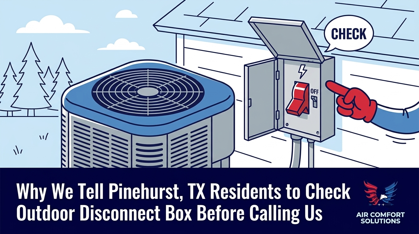 Why We Tell Pinehurst Residents to Check Their Outdoor Disconnect Box Before Calling Us