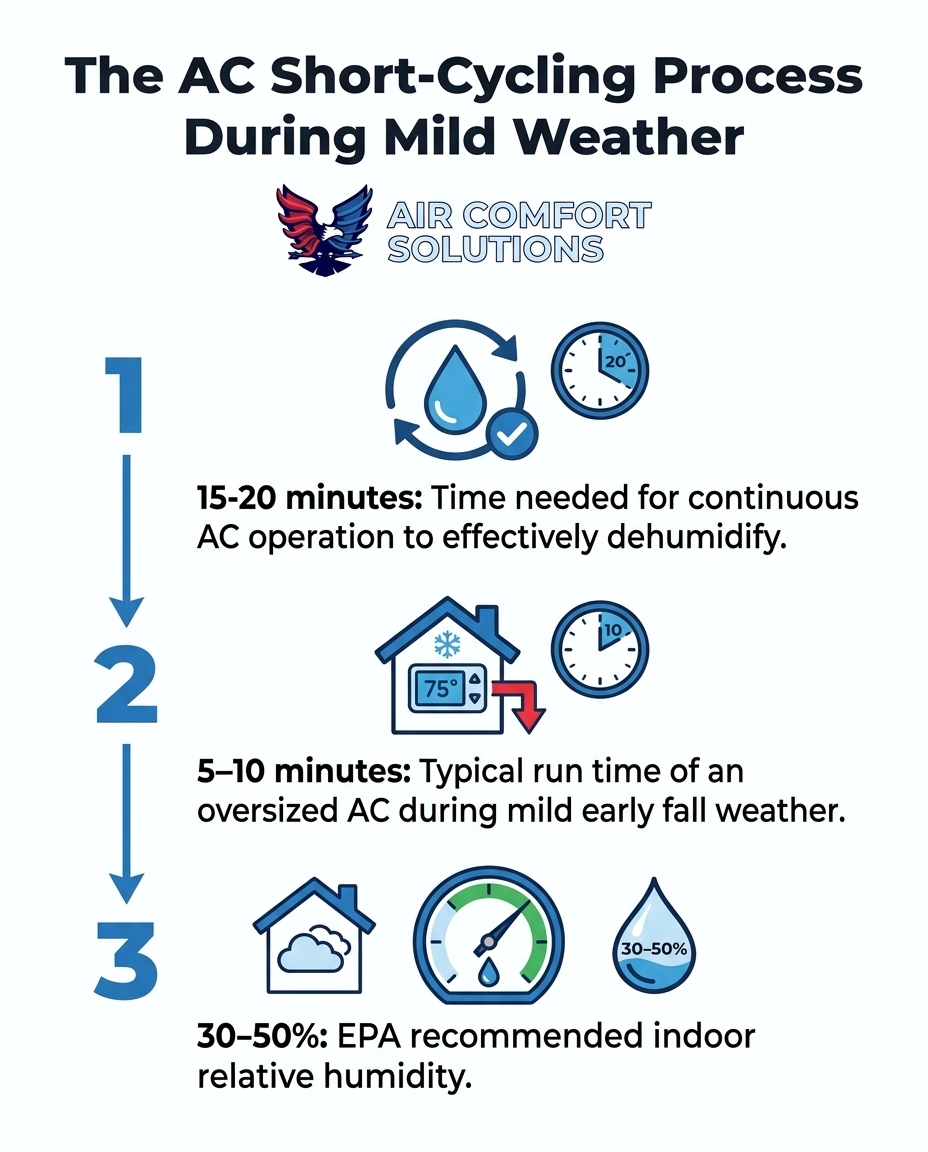 The AC Short-Cycling Process During Mild Weather