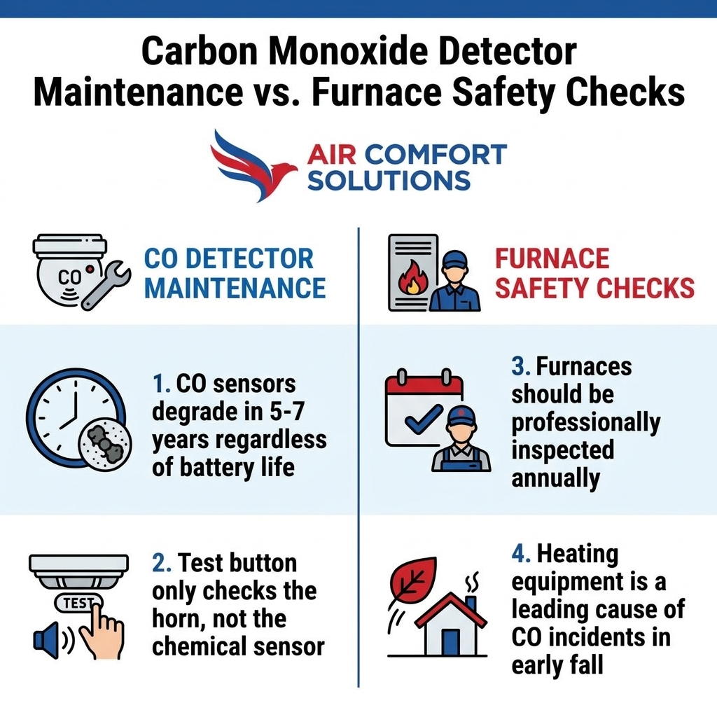 Carbon Monoxide Detector Maintenance vs. Furnace Safety Checks