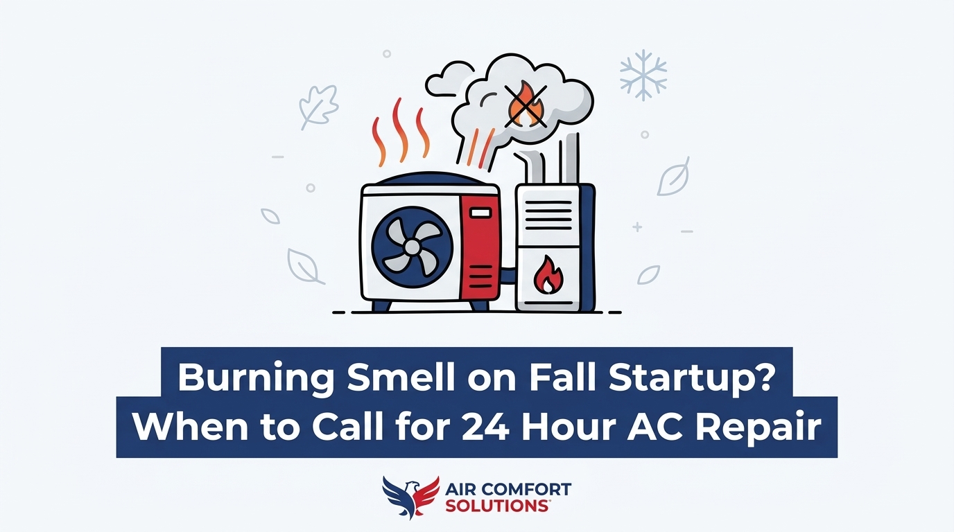 Burning Smell on Fall Startup? When to Call for 24 Hour AC Repair