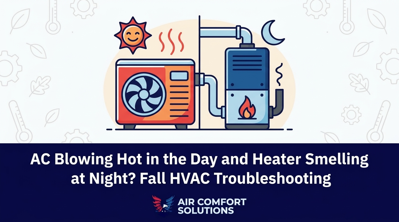 AC Blowing Hot in the Day and Heater Smelling at Night? Fall HVAC Troubleshooting