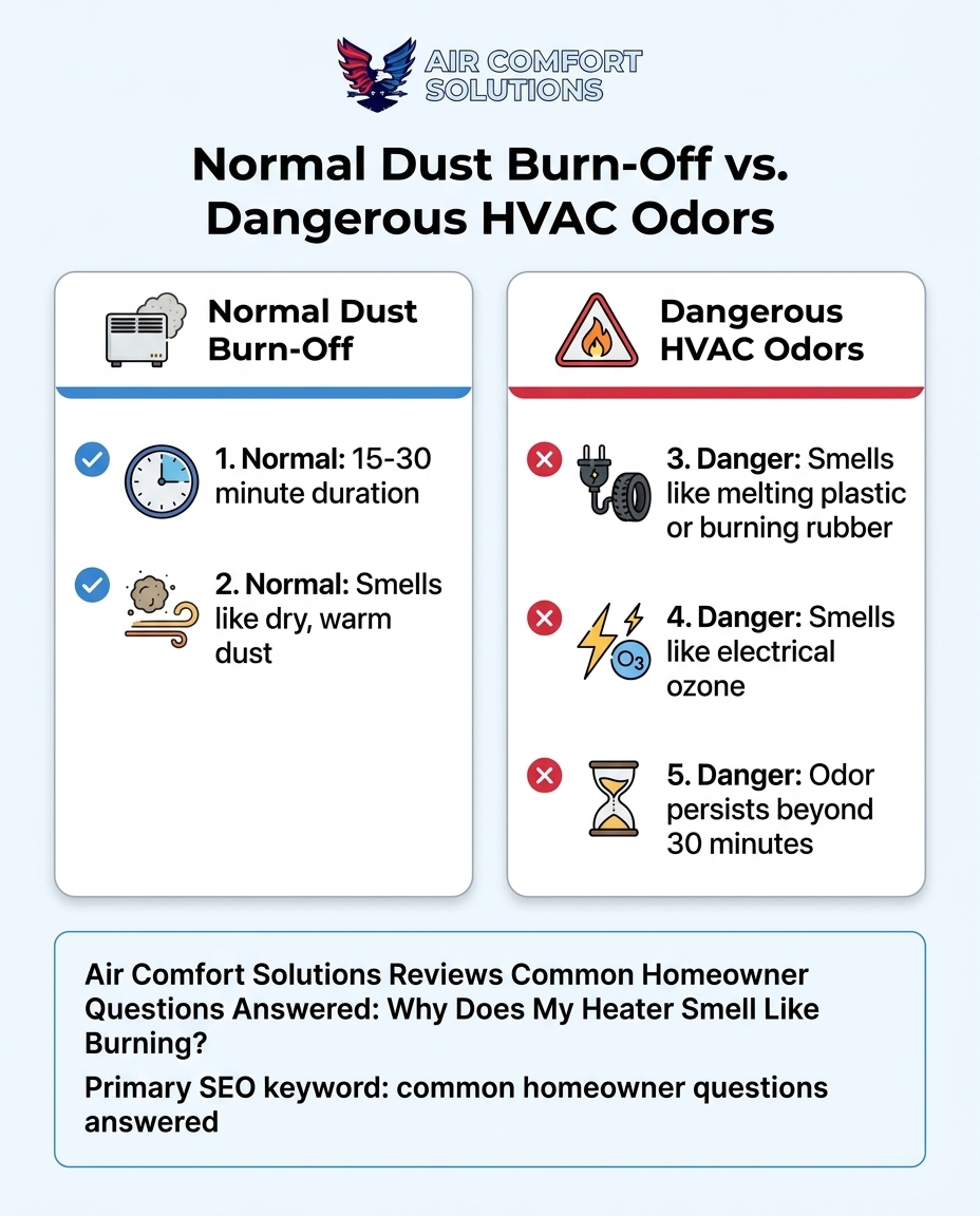 Normal Dust Burn-Off vs. Dangerous HVAC Odors