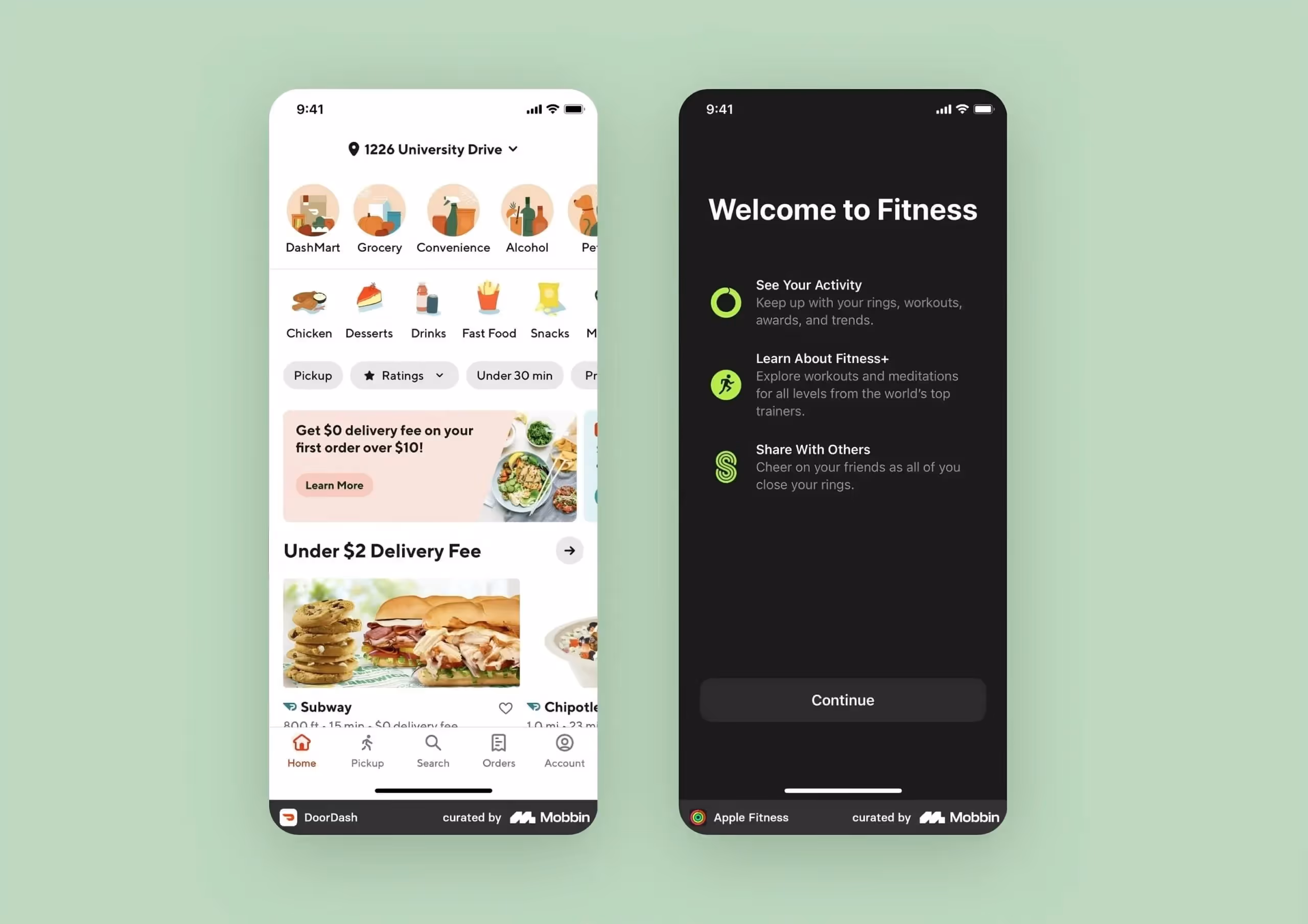 Examples of mobile apps.