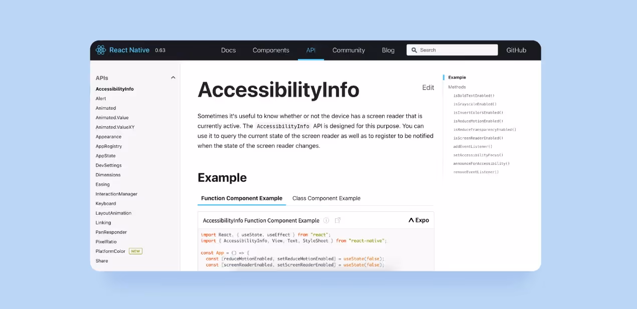 сайт React Native