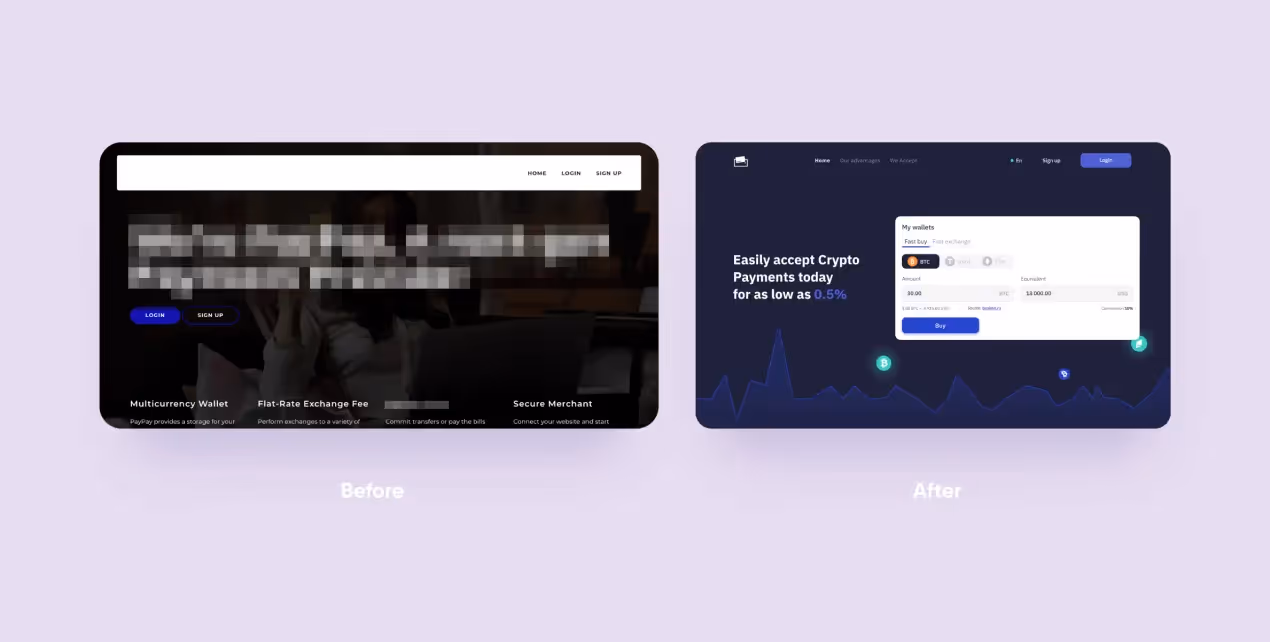 cryptocurrency wallet development: redesign of the project