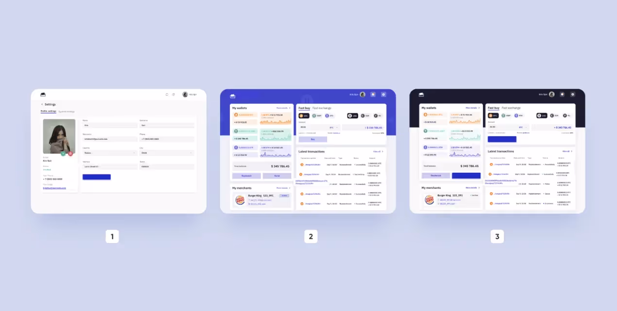 cryptocurrency wallet development: 3 design-concepts