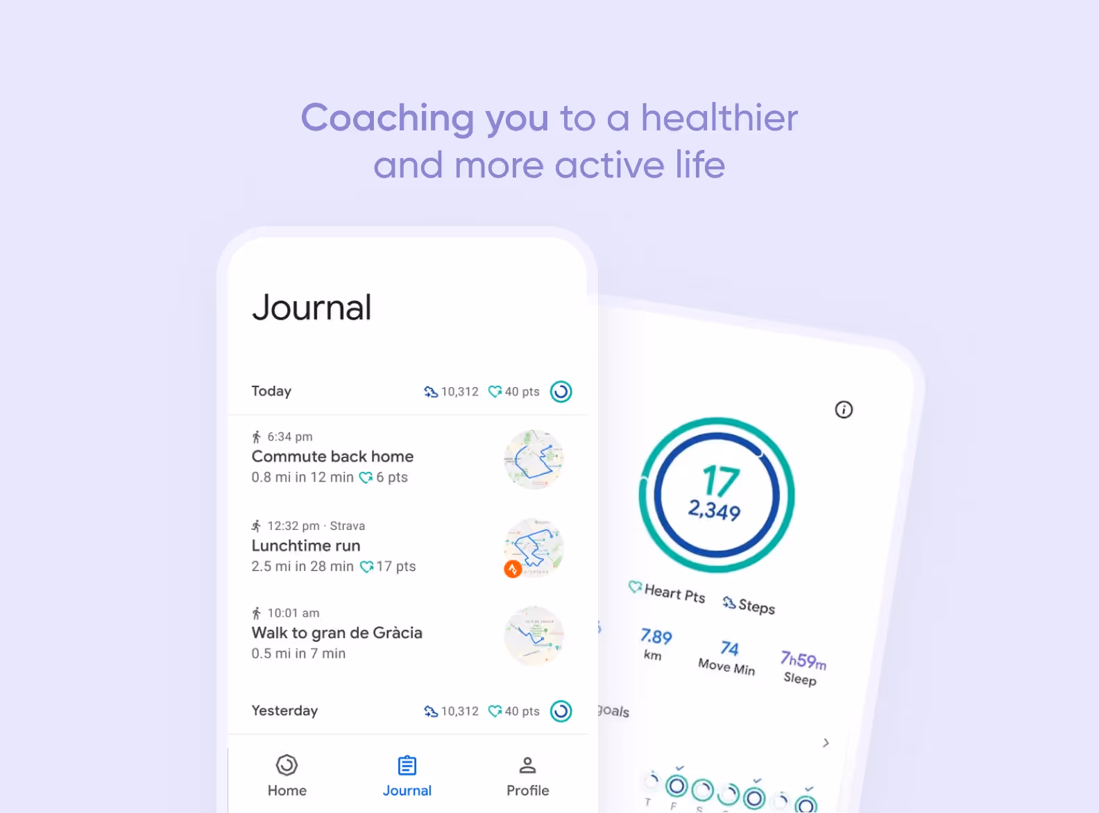 Google Fit activity tracker
