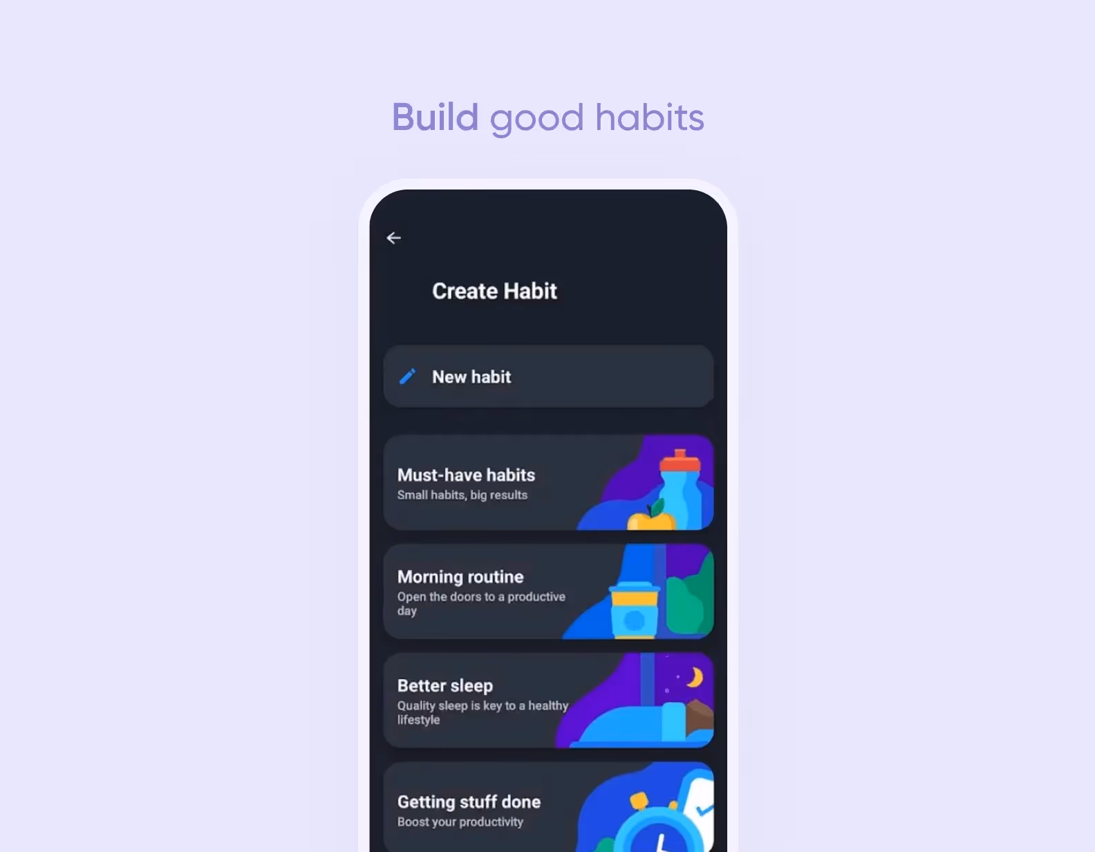 tracking habits in Productive