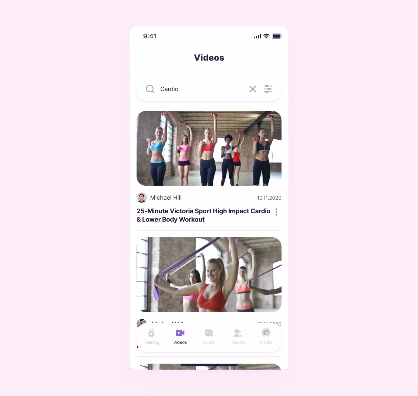 video workouts with instructions