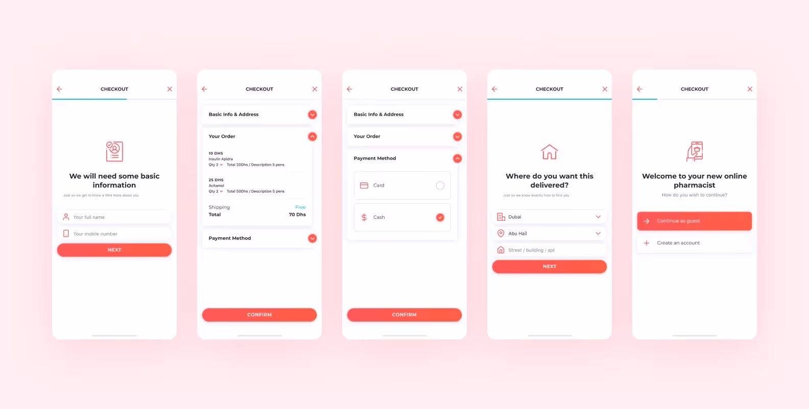 App for medical products delivery