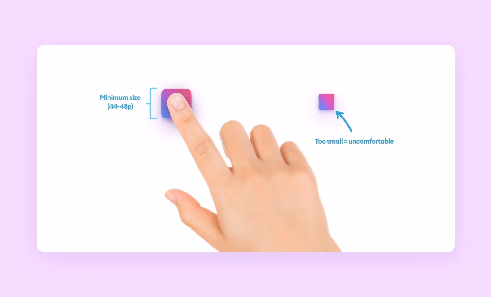 How to choose thumb-friendly button size