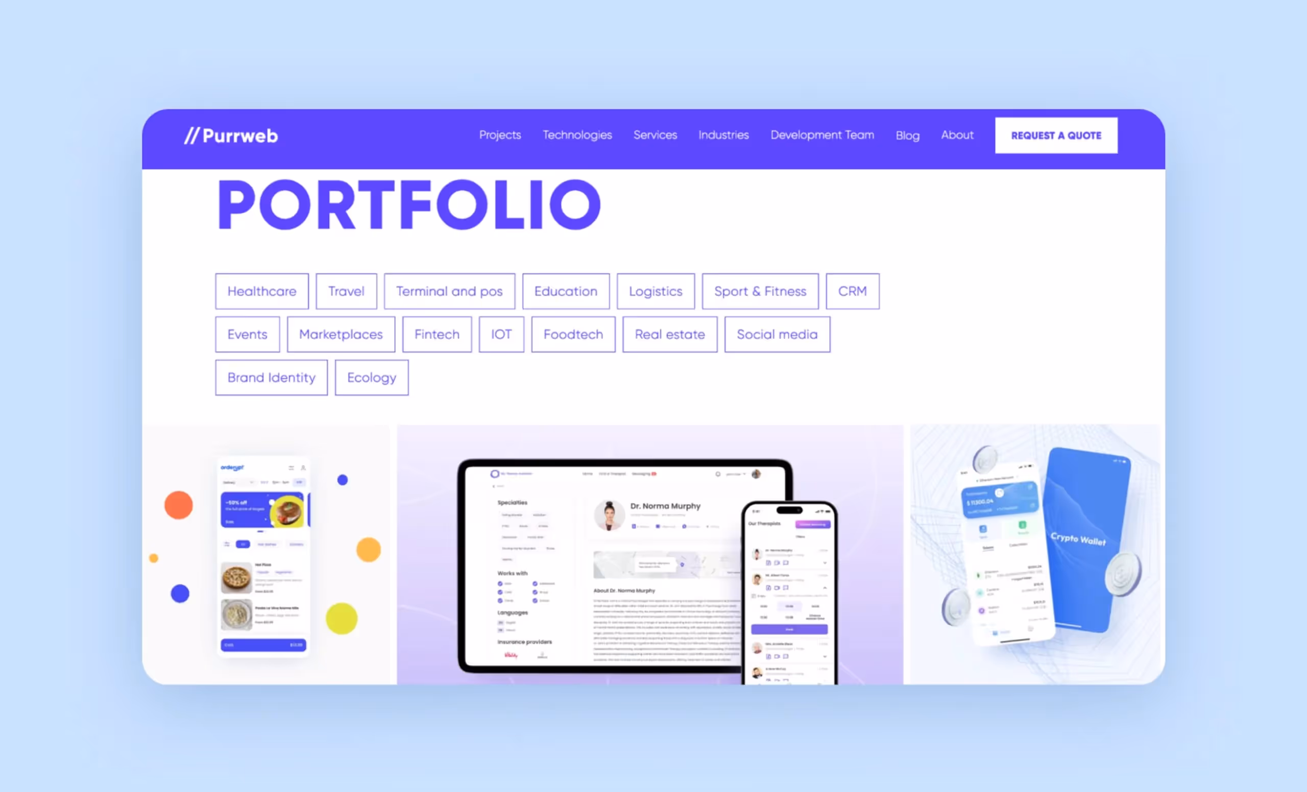 портфолио Purrweb