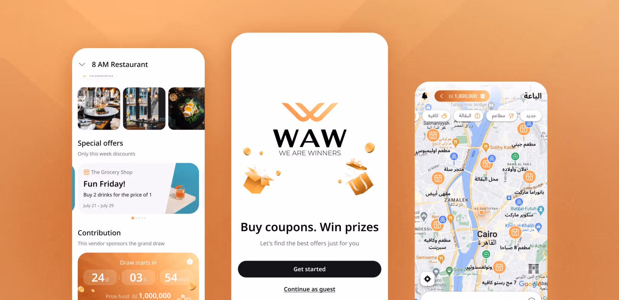 We’re all winners app screens