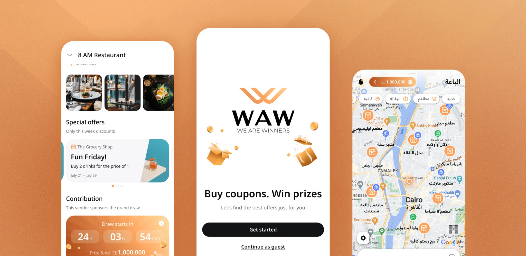 We’re all winners app screens