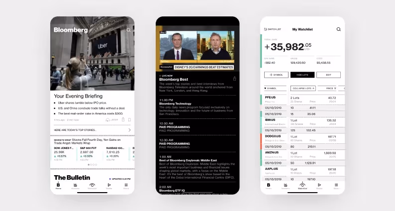 приложения на react native — bloomberg