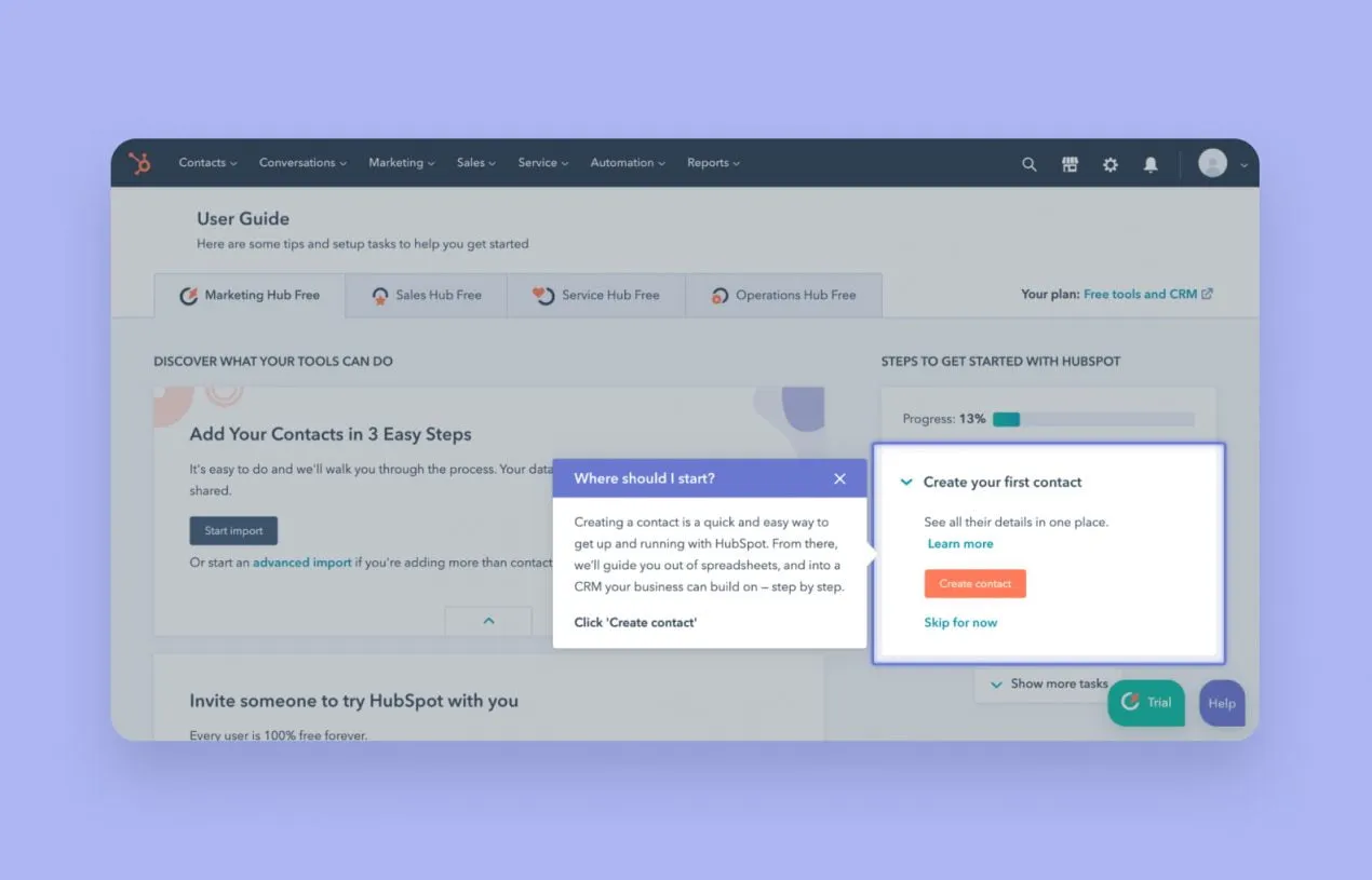 CRM дизайн. Hubspot