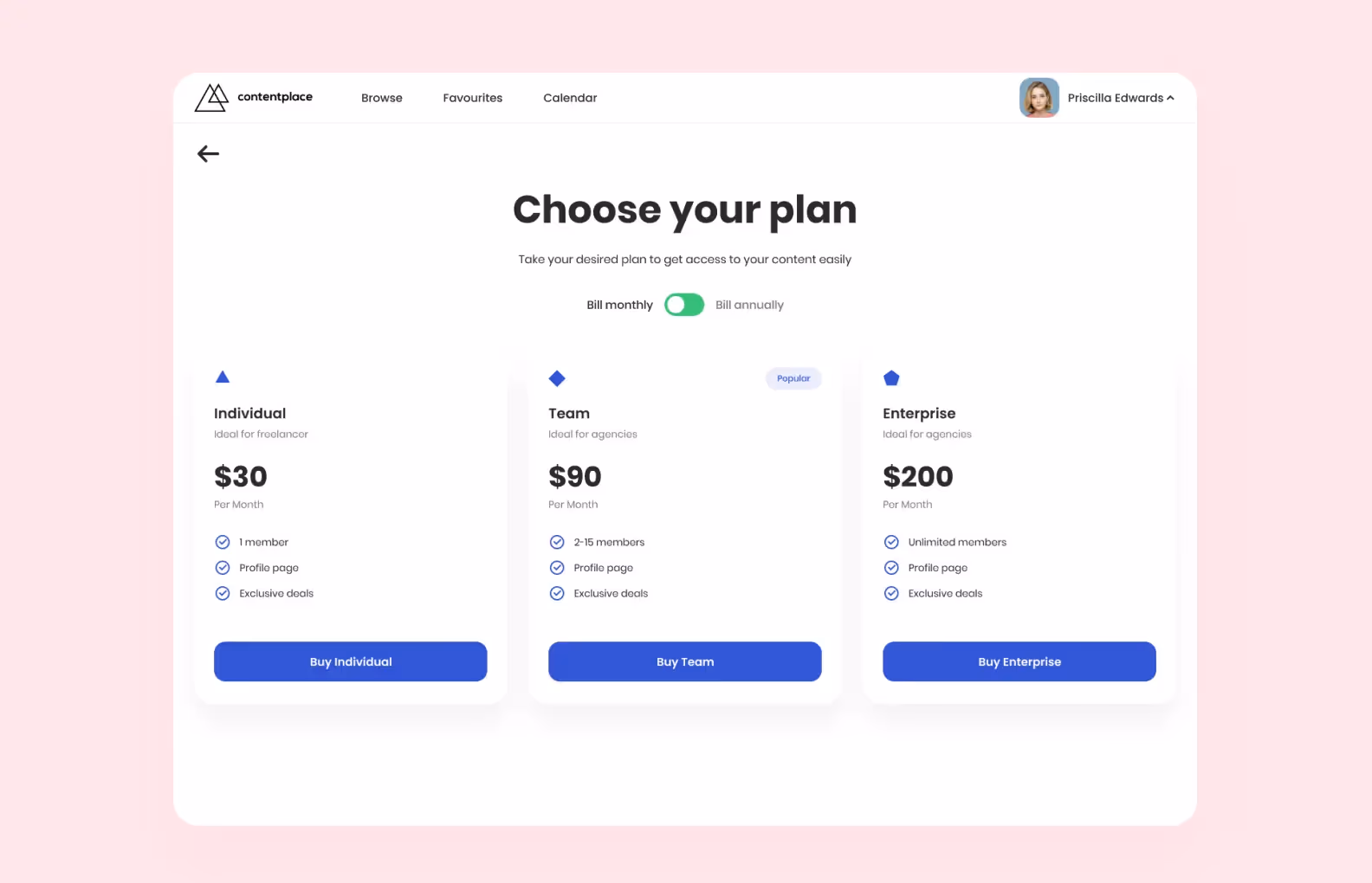 виды подписки в Contentplace