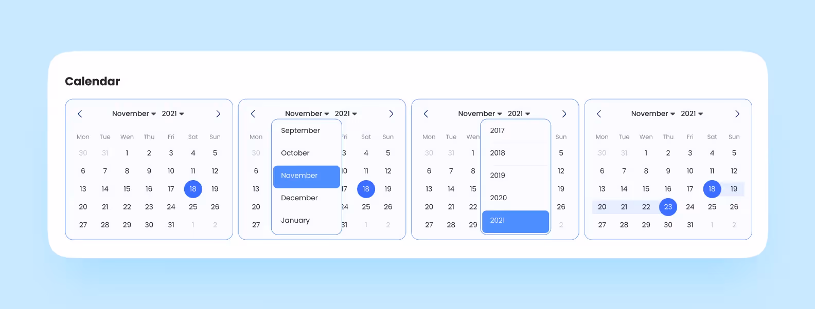 календарь пример