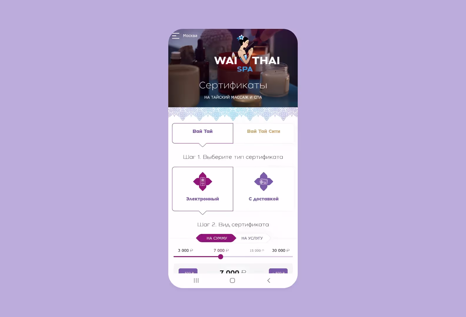 Экран интерфейса Вай Тай