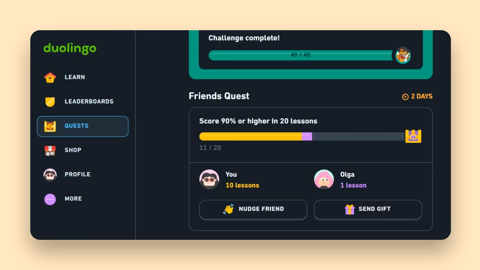duolingo’s friend quest