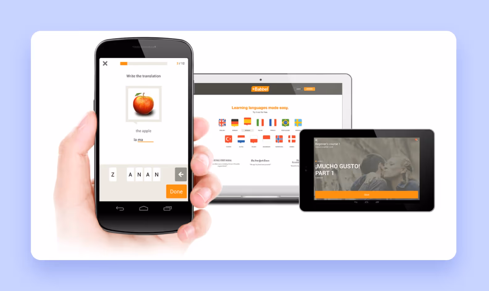 Babbel’s cross-platform app