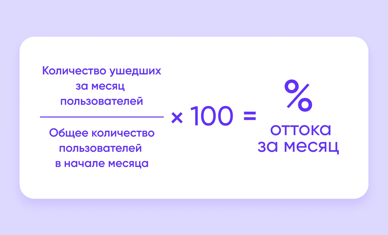формула процента оттока