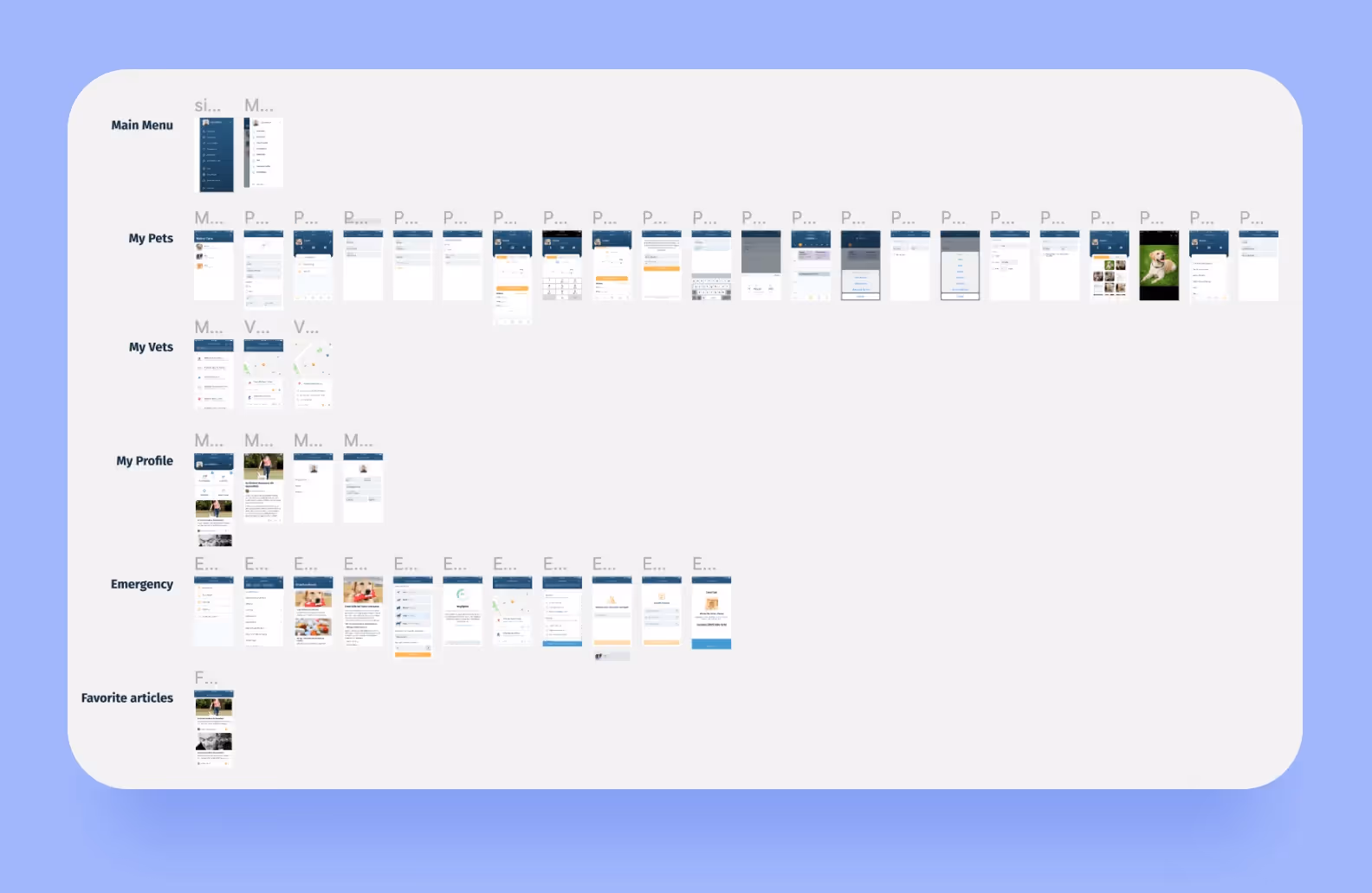 Экраны приложения PetBuddy