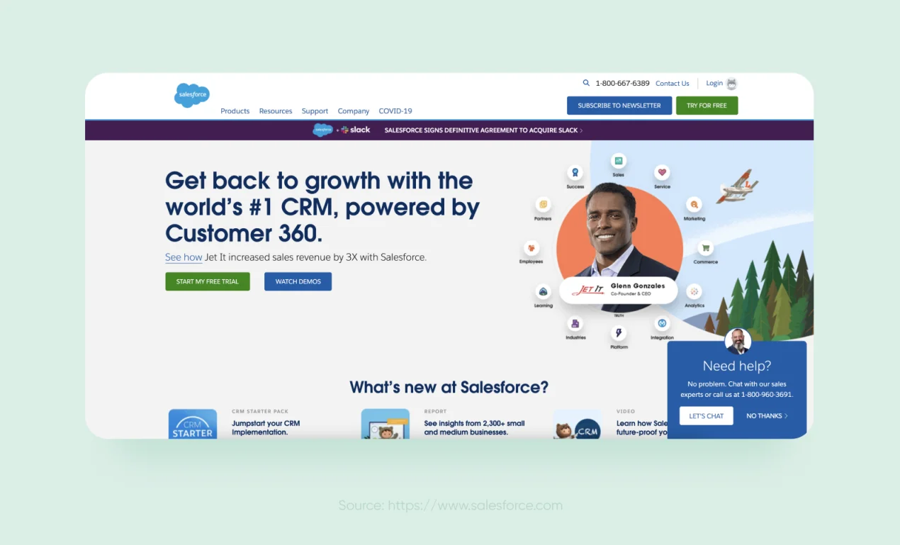 модель saas salesforce