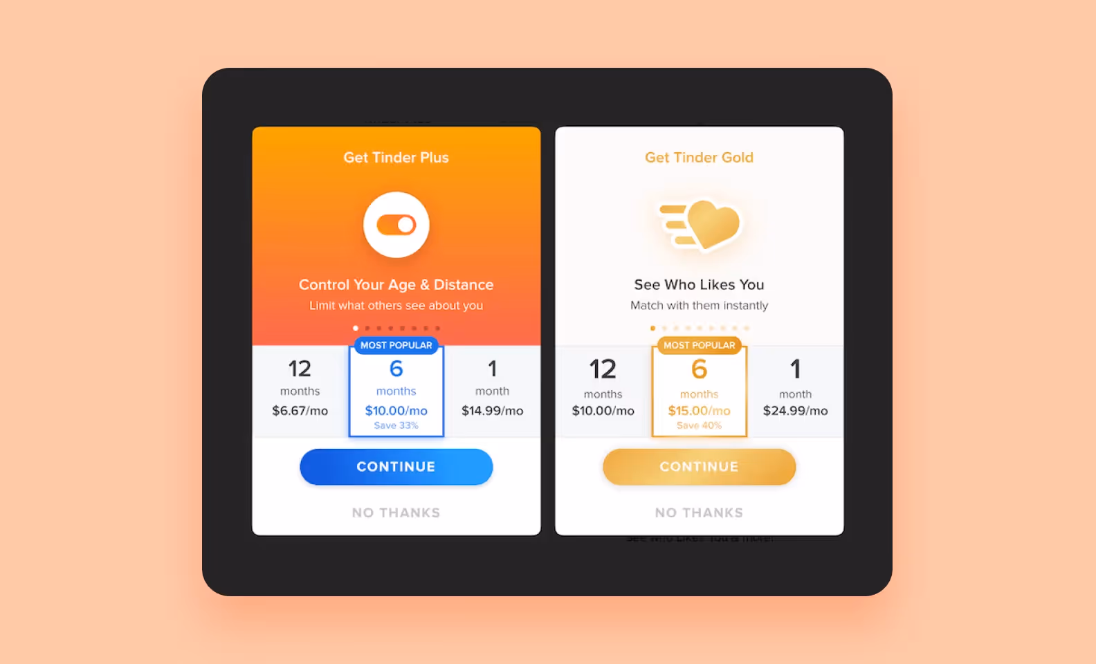 подписка Тиндер