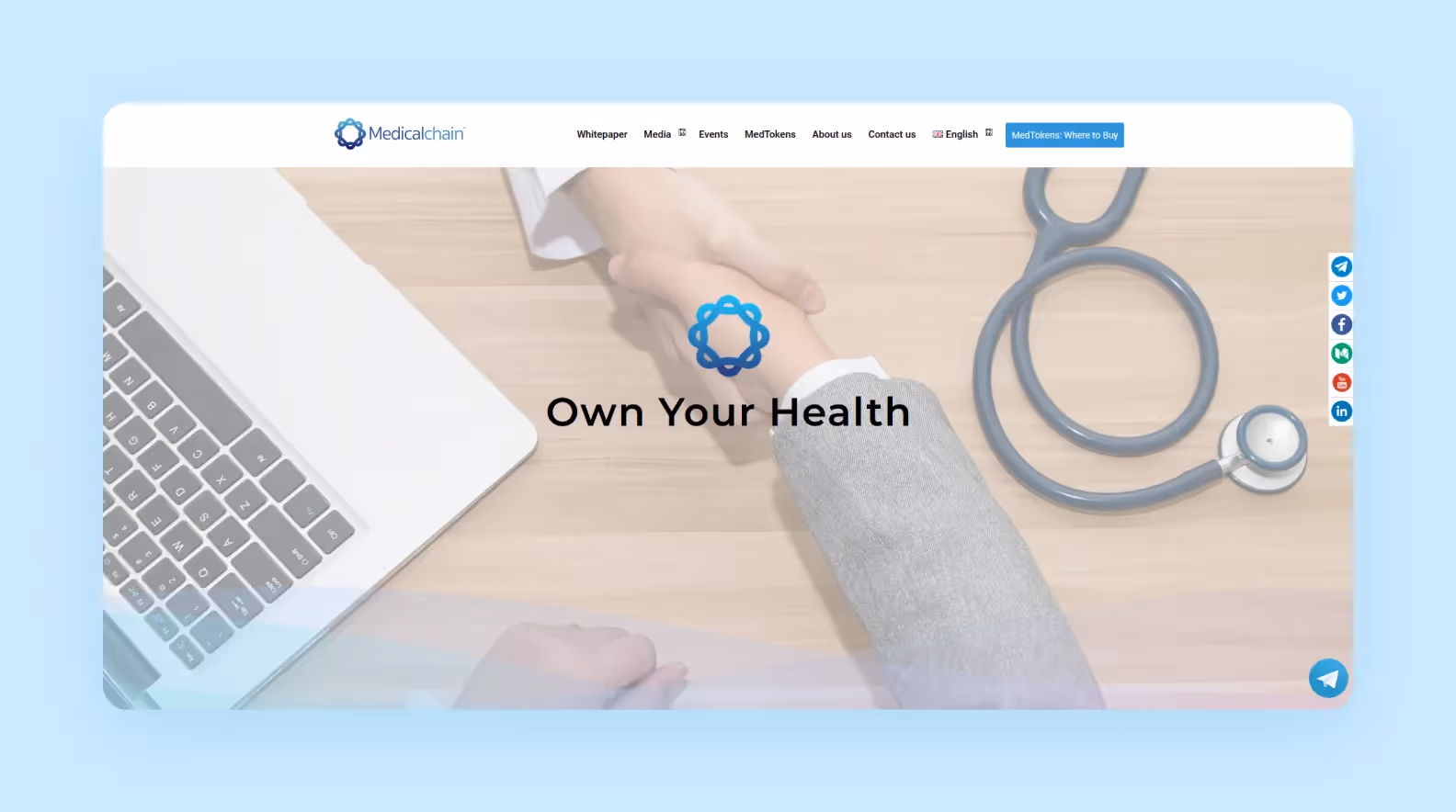 Главная страница medicalchain.com
