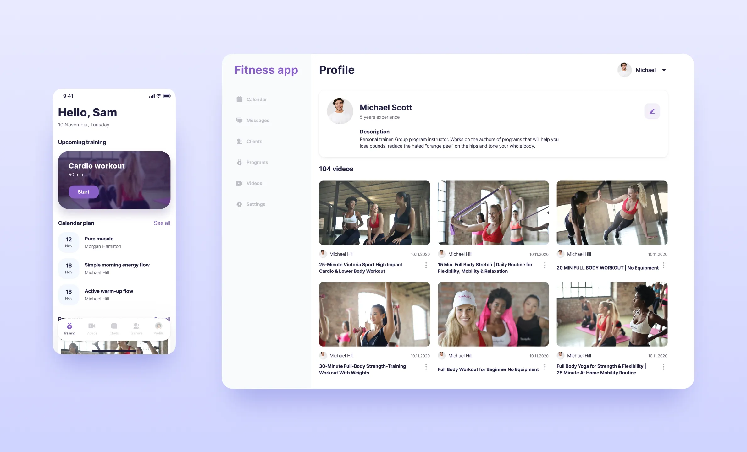 Fitness App скрины