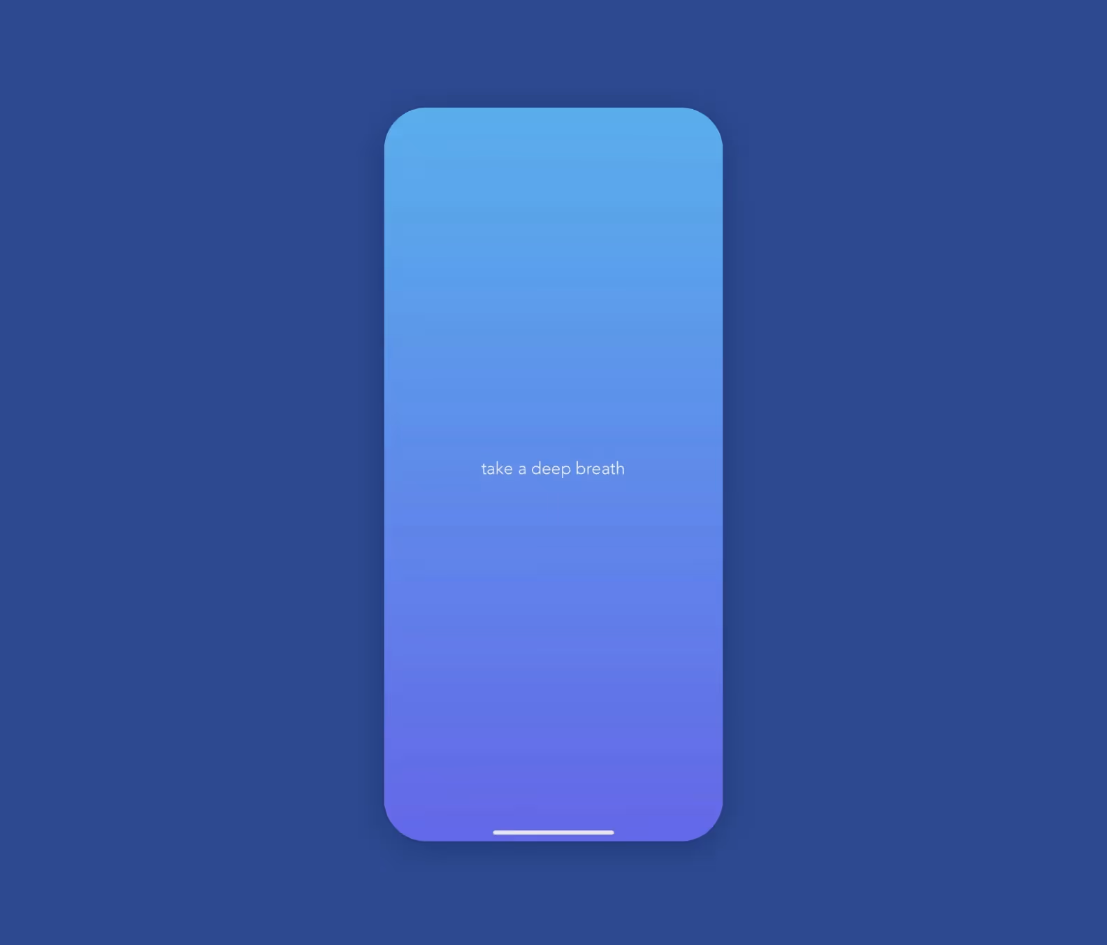 Calm app first screen