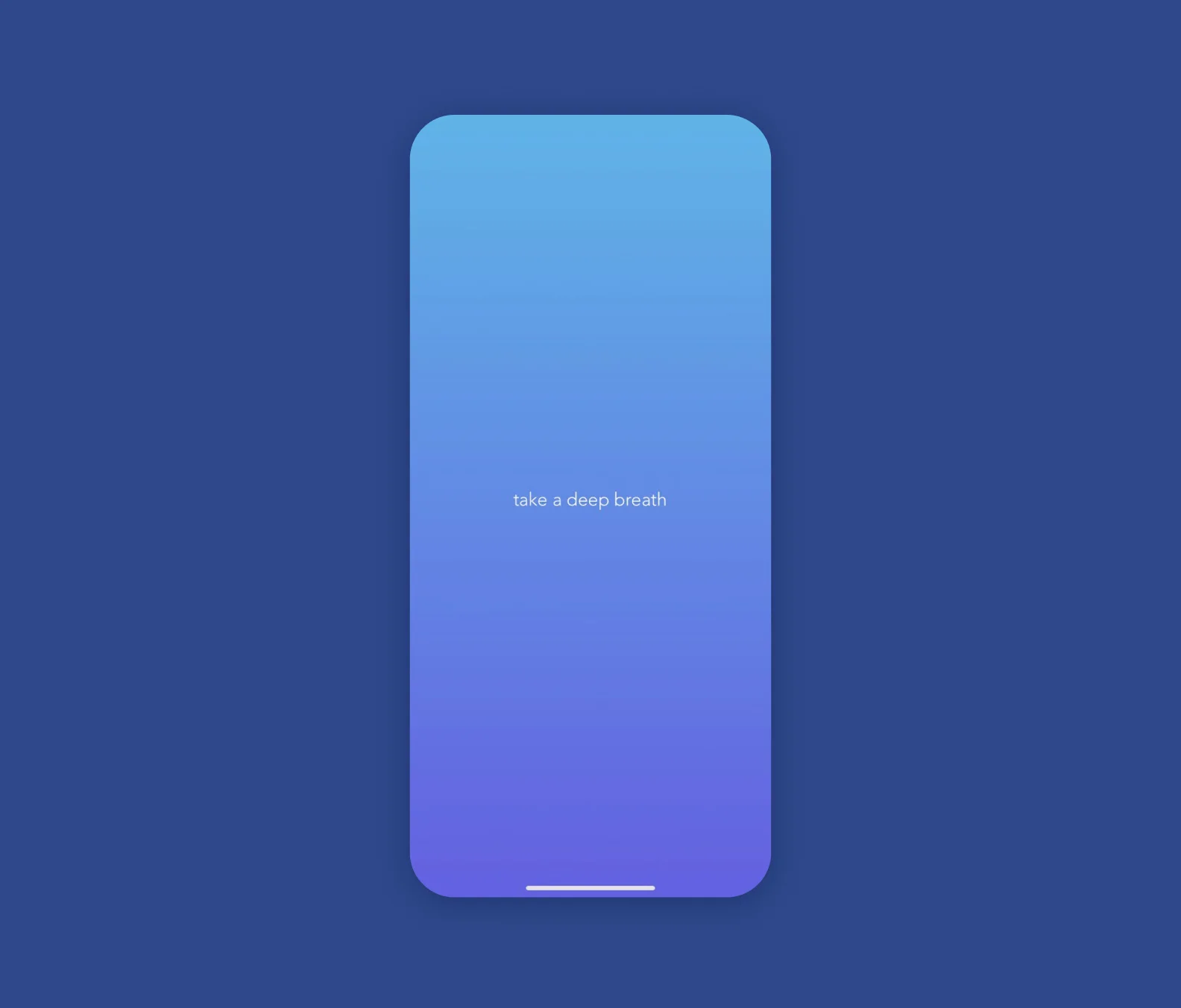Calm app first screen