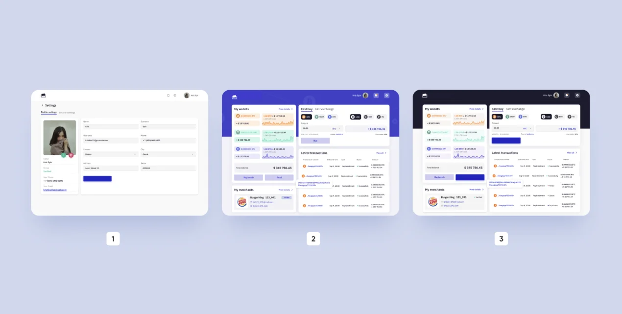 создать криптокошелек: три варианта UI-концепта