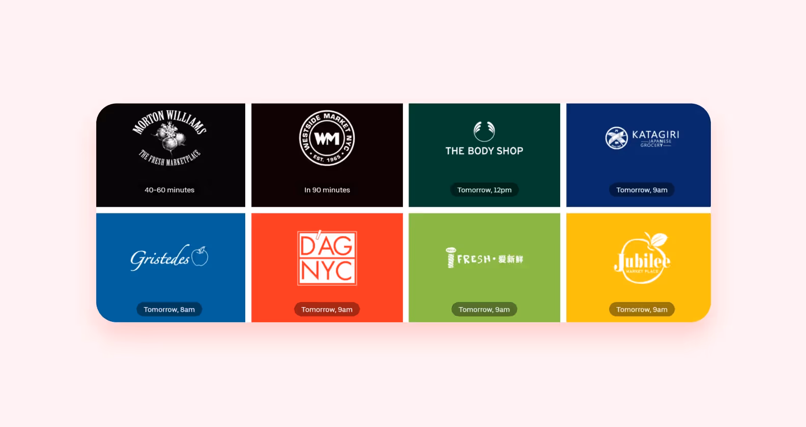 Store names in Uber Eats