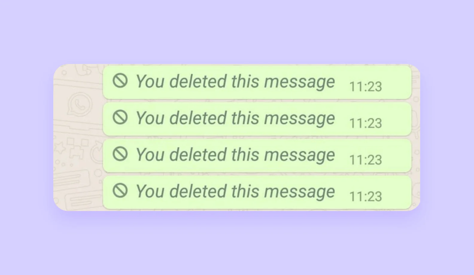 Удаленные сообщения в WhatsApp