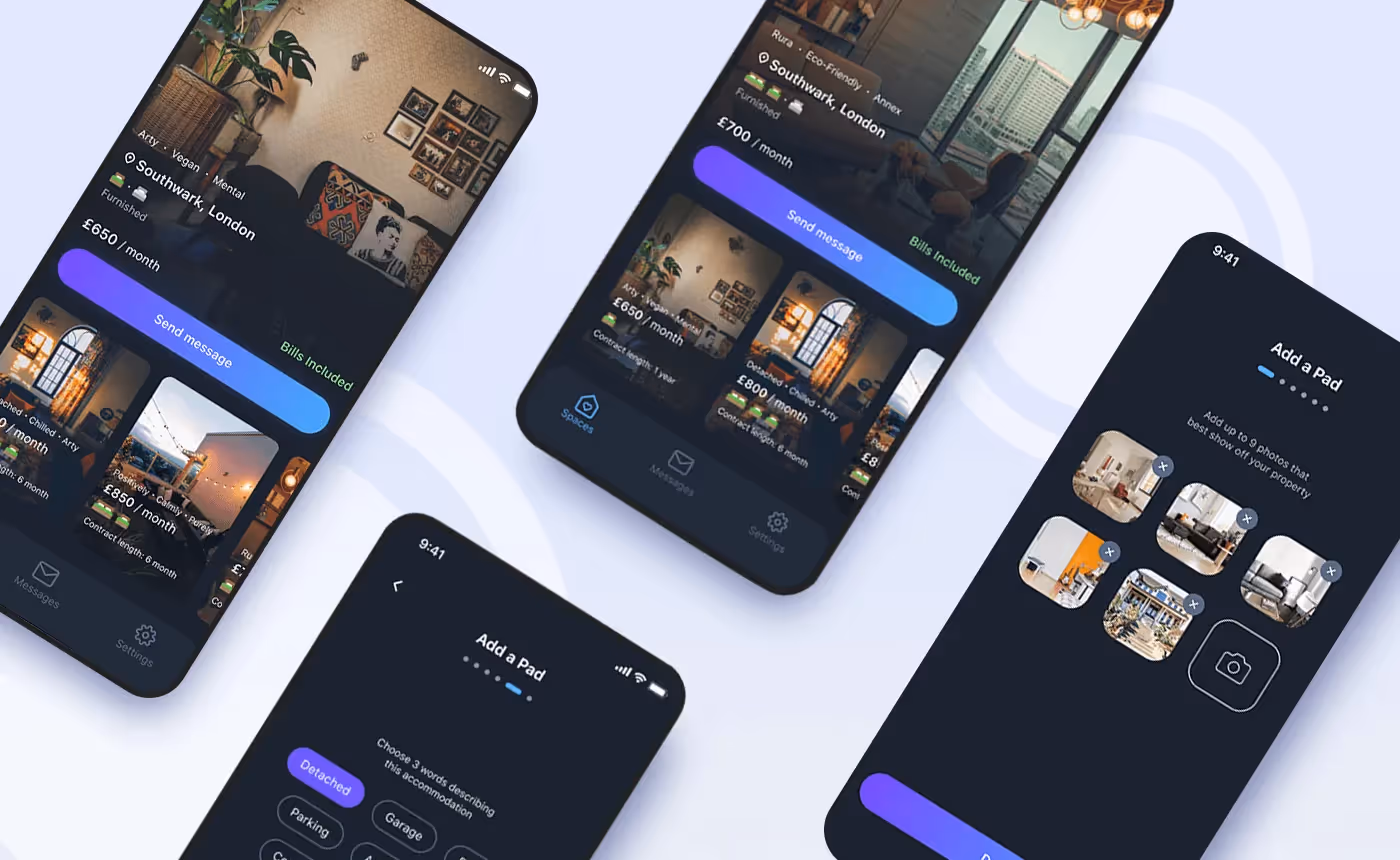 Экраны приложения Pad