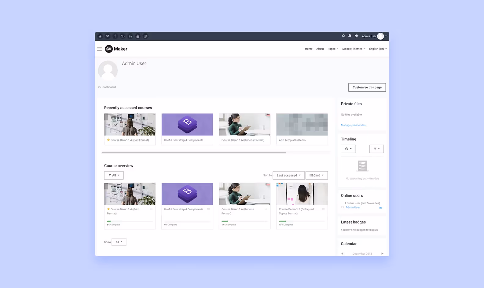 Программа для онлайн обучения — Moodle