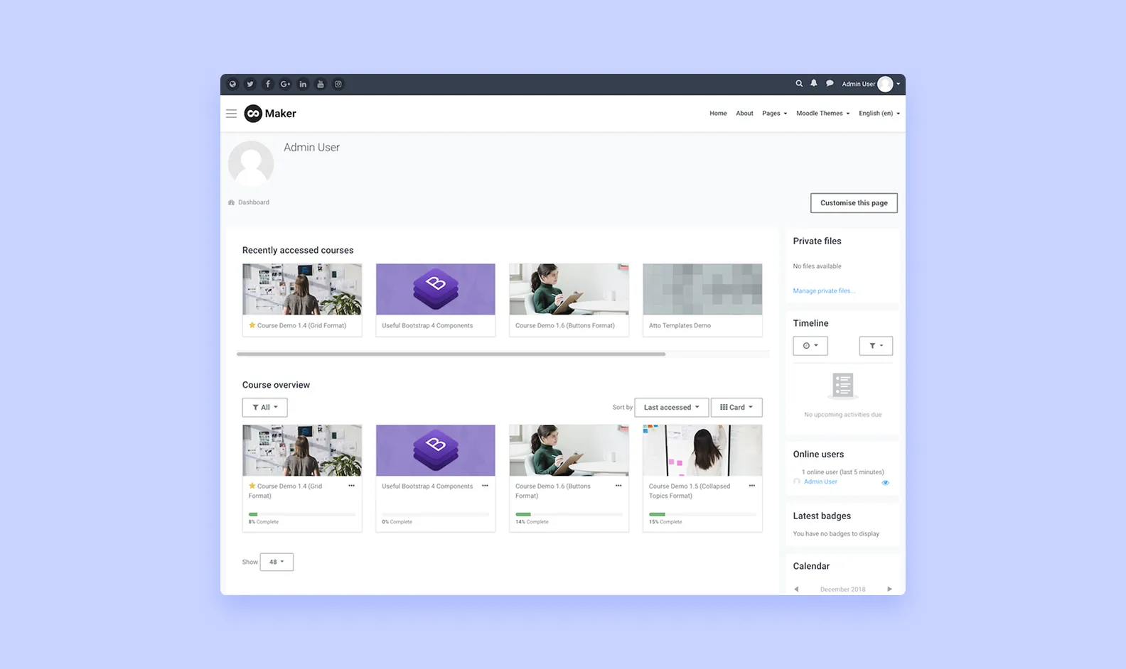 Программа для онлайн обучения — Moodle