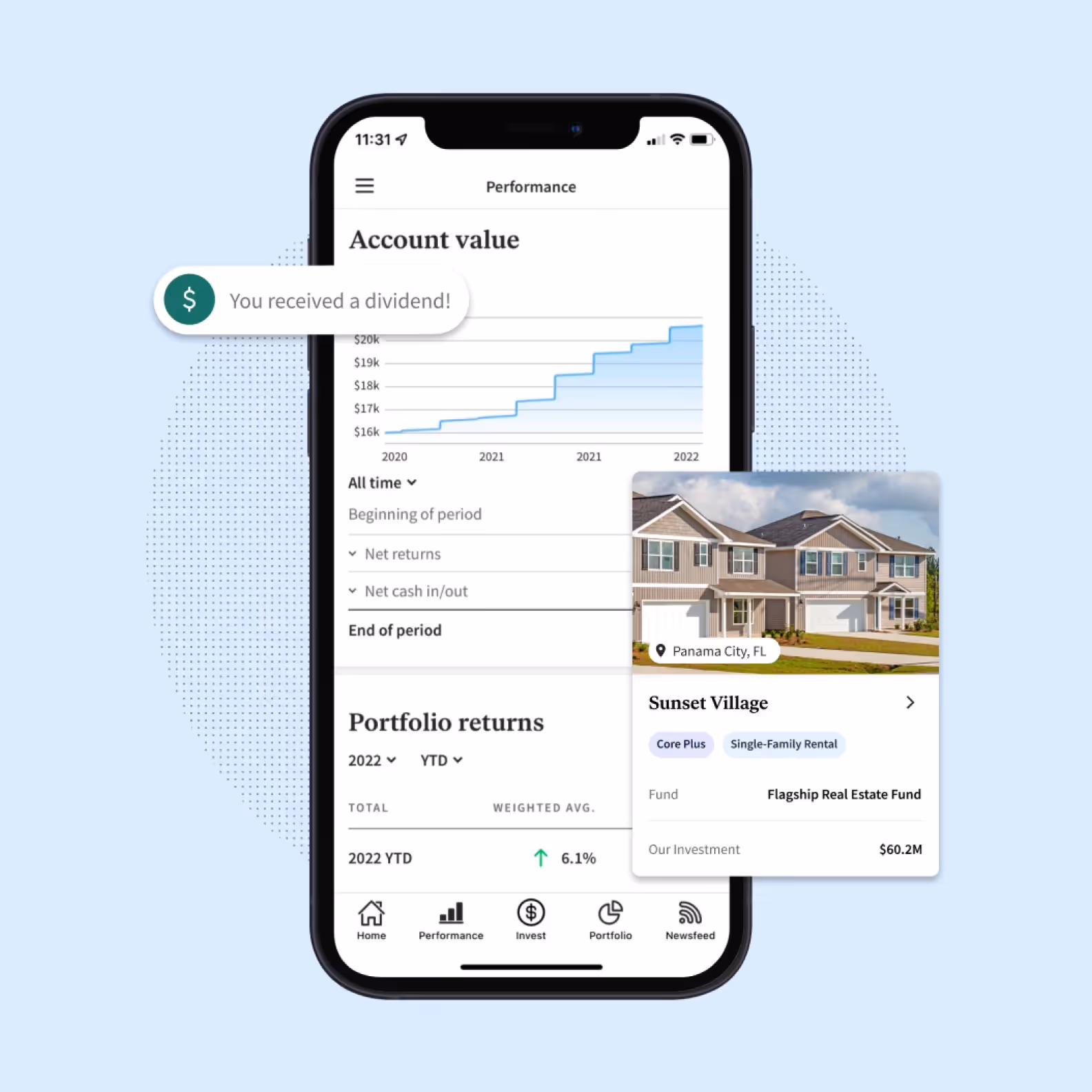 Скриншот приложения Fundrise