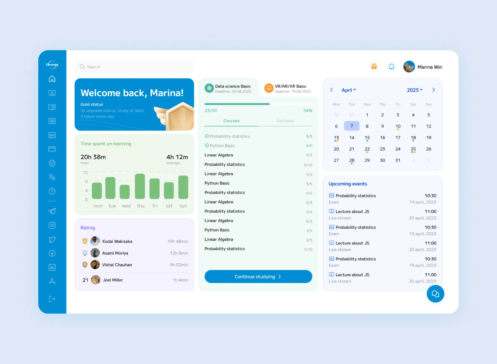 экраны приложения Zeroney; дизайн разработали Purrweb
