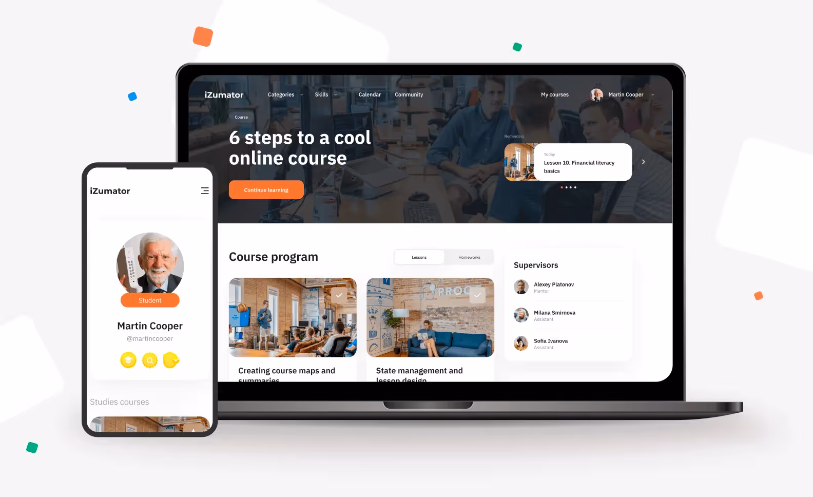 The educational app Izumator