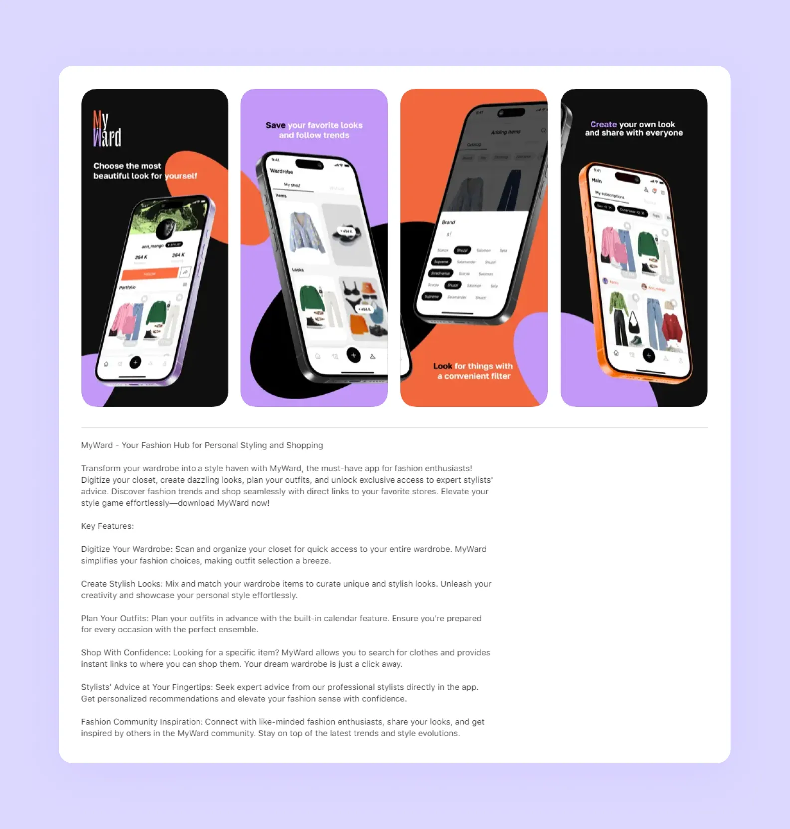 an example of a good App Store description and screenshots