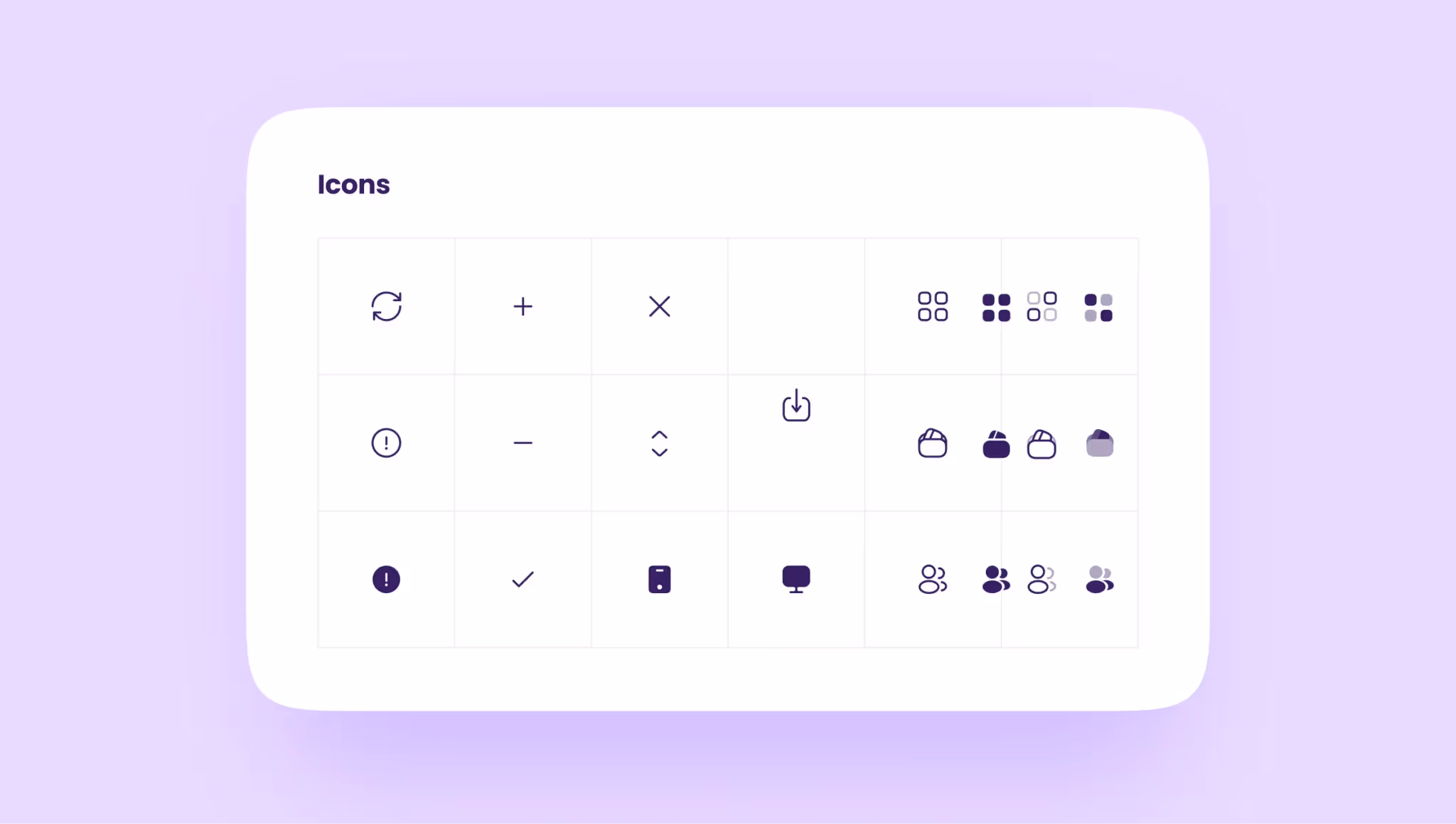 A set of UI icons for app development