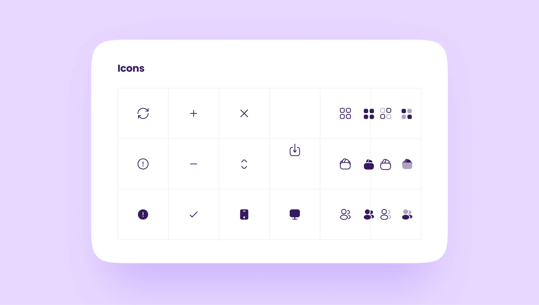 A set of UI icons for app development