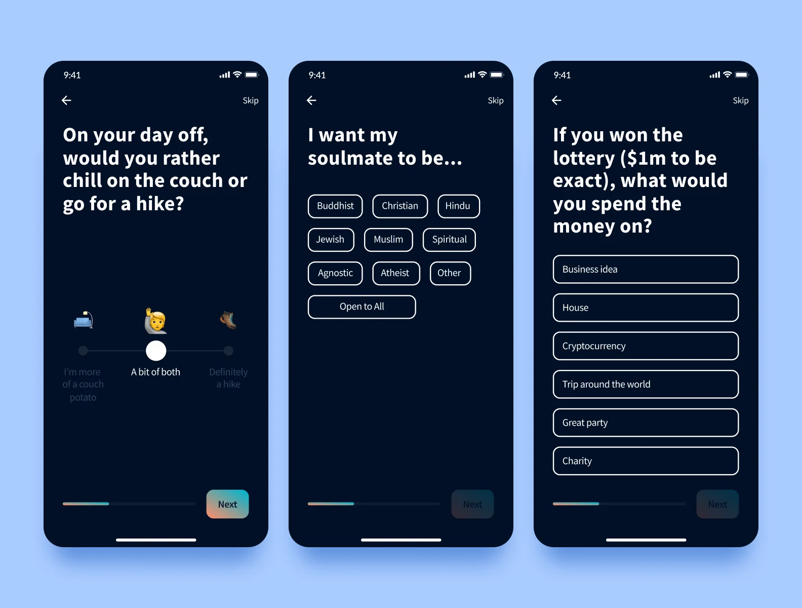 A screenshot of the Penguin Dating app